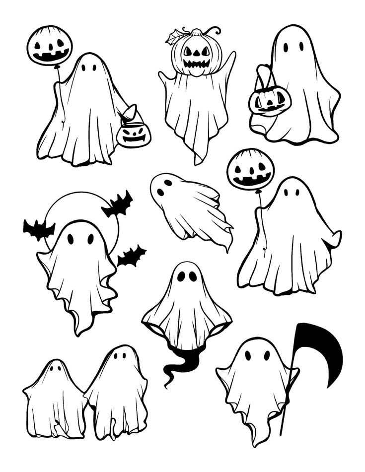 Halloween flash — ghosts and pumpkins