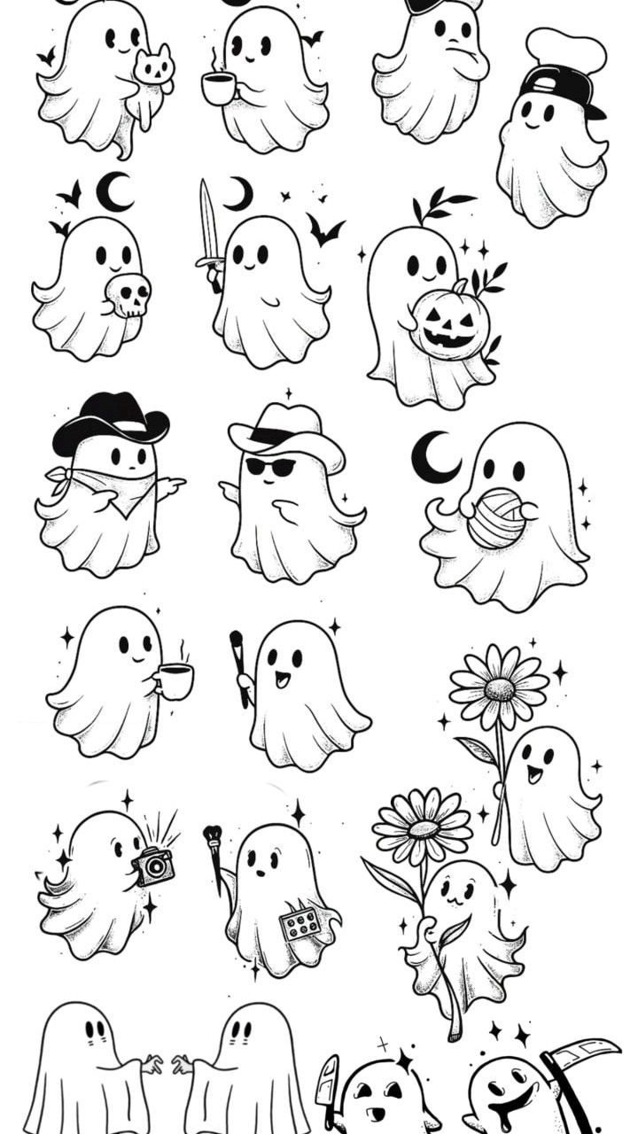 Halloween flash — little ghosts